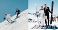Ce couple se dit “Oui” au sommet d'une montagne enneigée et redescend en ski