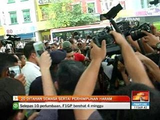 20 ditahan semasa sertai perhimpunan haram