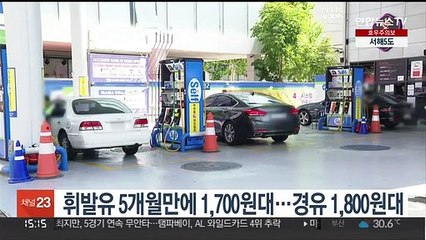 휘발유 5개월만에 1,700원대…경유 1,800원대