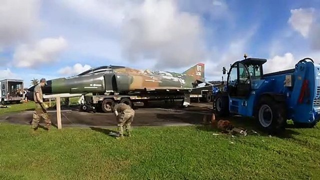 The F4 static display on Andersen Air Force Base, Guam