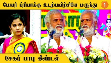 Food Festival மேயர் ப்ரியாவிற்கு உணவு மருந்தில்லை,  உடற்பயிற்சியே மருந்து - சேகர்பாபுபேச்சு