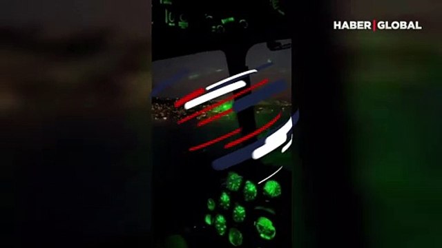 Bodrum'da yangın söndürme helikopterine lazer tuttular! O anlar kamerada