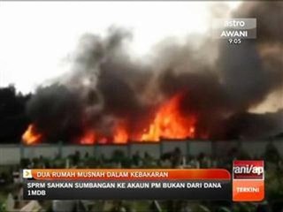 Dua rumah di Kg. Datuk Keramat musnah dalam kebakaran