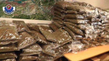 La Ertzaintza incauta 700 kilos de marihuana abandonados en Abanto-Zierbena