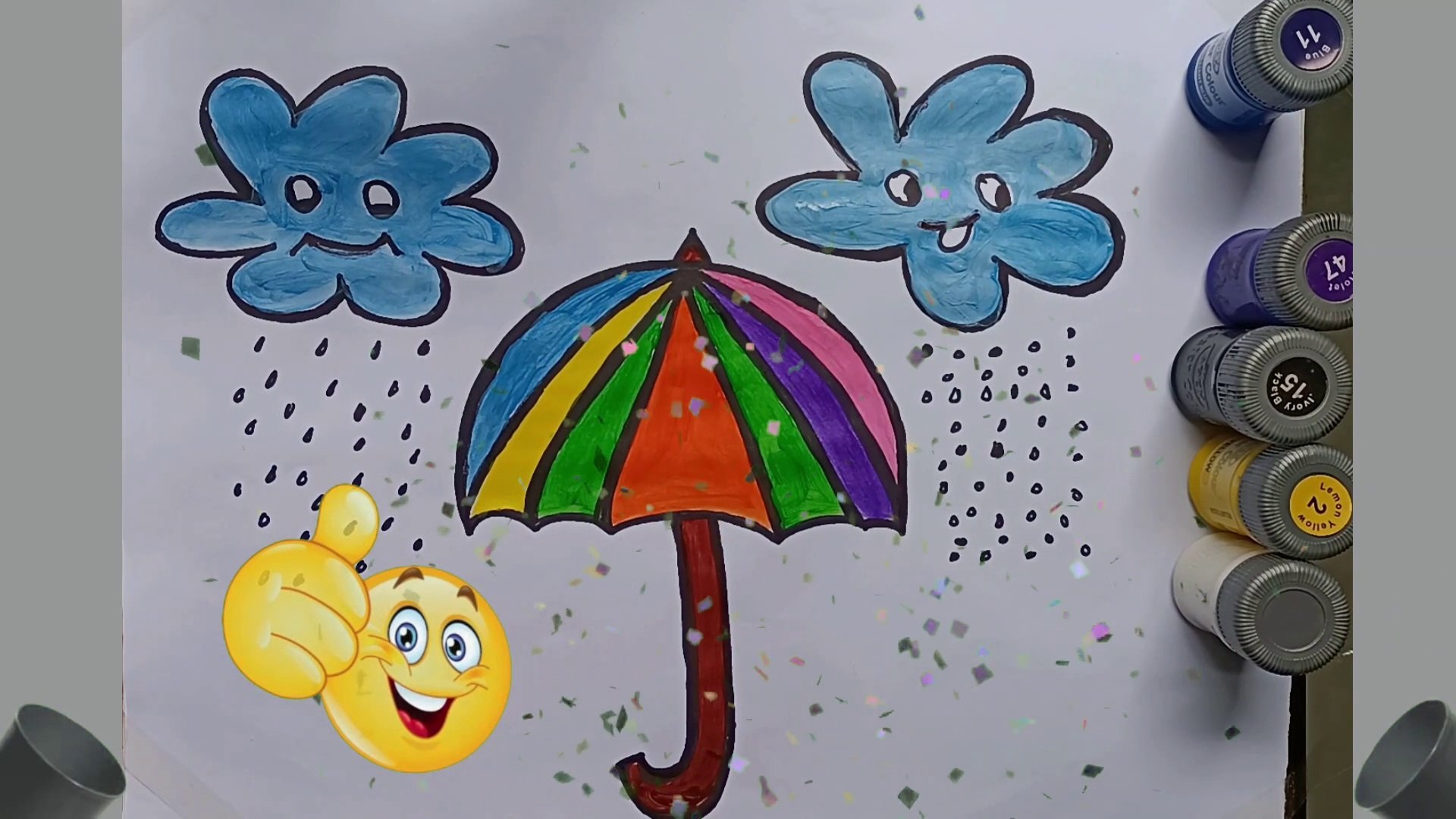 How To Draw An Umbrella l Umbrella Drawing For Kids l Easy Drawing l  Drawing Coloring Art - video Dailymotion
