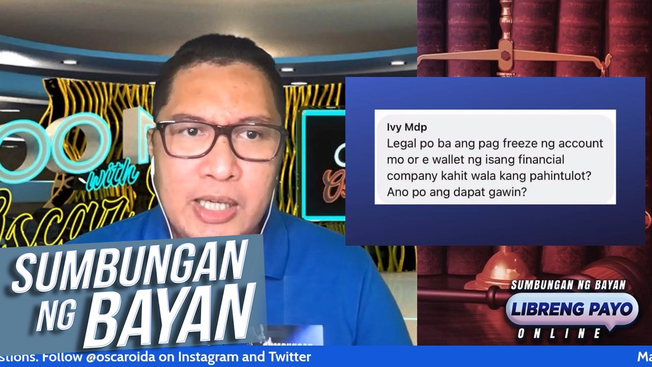E-wallet account, maaari bang i-freeze kahit walang pahintulot ng may-ari? | Sumbungan ng Bayan
