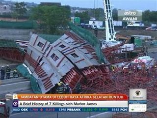 Jambatan utama di lebuh raya Afrika selatan runtuh