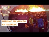 Erupção de vulcão se transforma em atração turística na Islândia