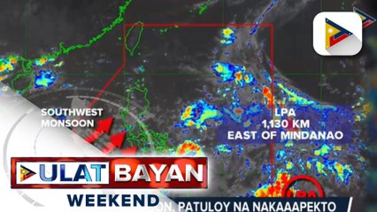 Southwest monsoon, patuloy na nakakaapekto sa malaking bahagi ng bansa