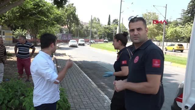 YAN YATAN OTOMOBİLDEN BURNU BİLE KANAMADAN ÇIKTI