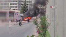 Adana haberleri! Adana'da seyir halindeki otomobil alev alev yandı