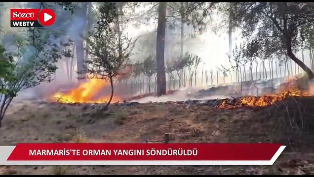 Marmaris’te orman yangını kısa sürede söndürüldü