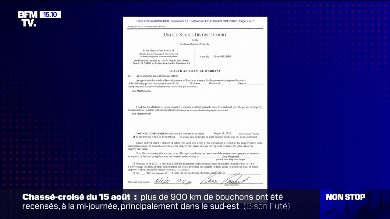Des informations concernant un président français saisis parmi les documents "top secret" saisis chez Donald Trump