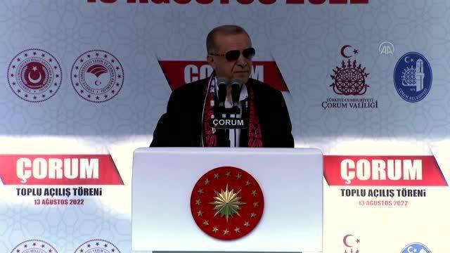Çorum haber: Cumhurbaşkanı Erdoğan, Çorum'da toplu açılış töreninde konuştu: (4)