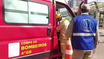 Mulher fica ferida em acidente na Rua Pernambuco no Centro de Cascavel