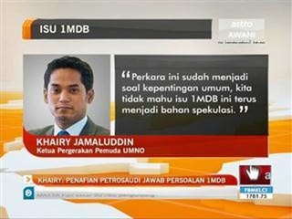 Khairy: Penafian Petrosaudi jawab persoalan 1MDB