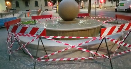 Milano, moria di piccioni intorno alla fontana di piazza Fratelli Bandiera
