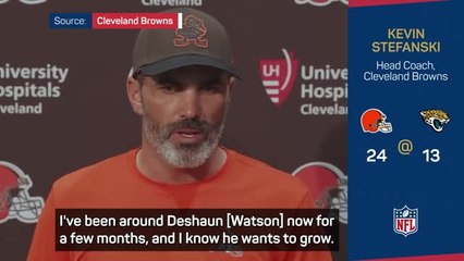 Browns coach Stefanski says Watson 'wants to grow'