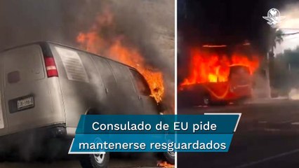 Tras "narcobloqueos" en Baja California, Consulado de EU emite alerta de seguridad