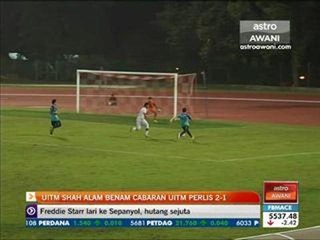 UiTM Shah Alam benam cabaran UiTM Perlis 2-1