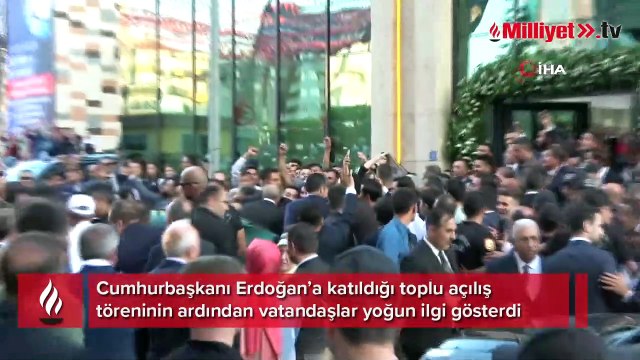 Cumhurbaşkanı Erdoğan’a vatandaşlardan yoğun ilgi