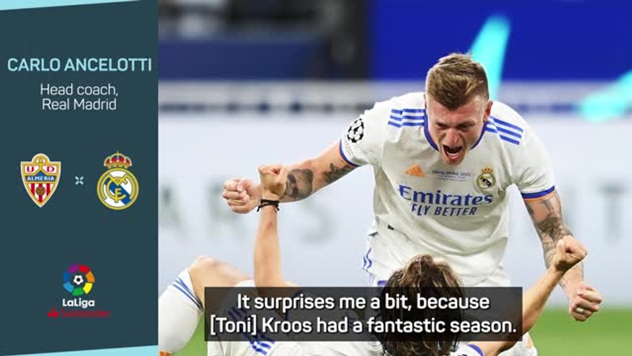 Ancelotti surprised by Kroos Ballon d'Or snub
