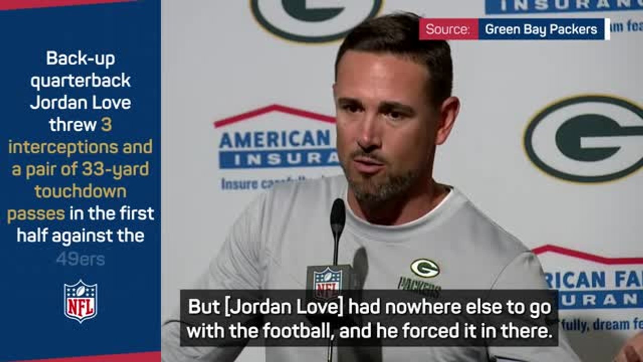 LaFleur 'happy' with QB Love despite three interceptions