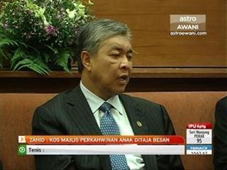 Zahid: Kos majlis perkahwinan anak ditaja besan