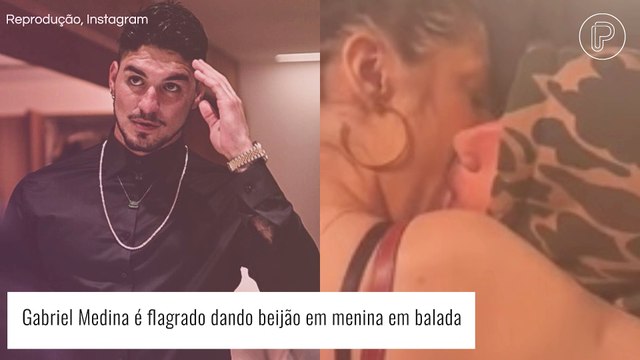 Gabriel Medina é flagrado dando beijão em festa em Porto Alegre. Saiba quem é a jovem do vídeo!