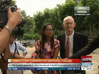 Saman fitnah terhadap dua wartawan Thailand