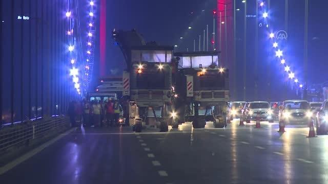 Bakan Karaismailoğlu, FSM Köprüsü'ndeki asfalt bakım çalışmalarını inceledi Açıklaması