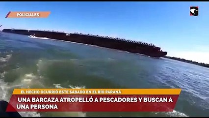 Una barcaza atropelló a pescadores y buscan a una persona