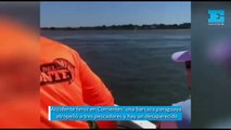 Accidente feroz en Corrientes: una barcaza paraguaya atropelló a tres pescadores y hay un desaparecido