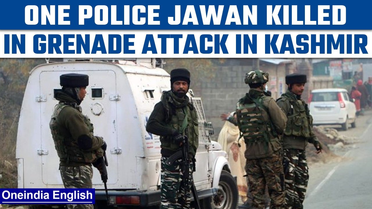 Kashmir: Terrorists hurled a grenade at security forces, one police jawan killed|Oneindia News *News