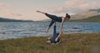 Acroyoga Duo Performed Advanced Flow by a Lakeside in Scotland