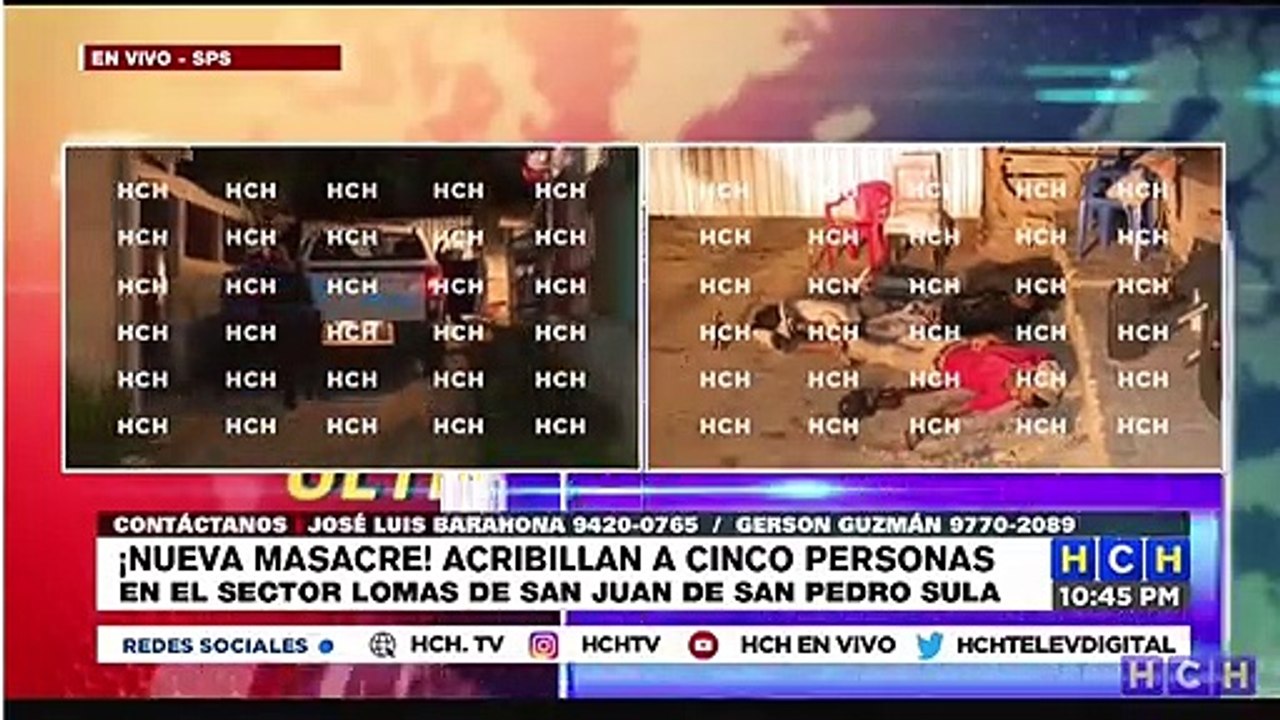 ¡OTRA MASACRE! Asesinan a cinco hombres en San Pedro Sula