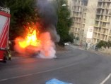 Kastamonu haberi | Maltepe'de seyir halindeki araç alev alev yandı