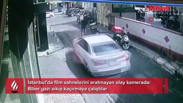 İstanbul'da akılalmaz anlar! Biber gazıyla kaçırmaya çalıştılar