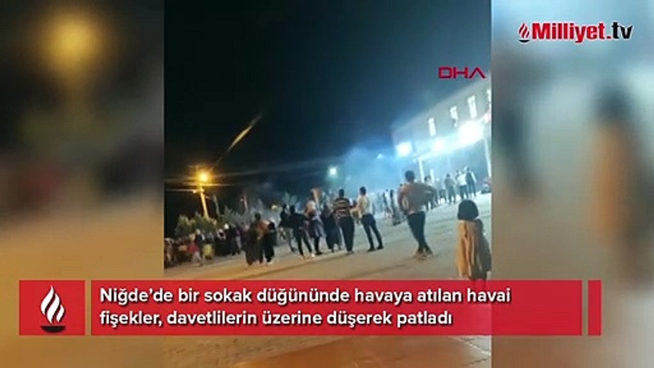 Düğünde havai fişek dehşeti! Gelen konuklar kabusu yaşadı