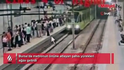 Metronun önüne atlayan şahıs yürekleri ağza getirdi