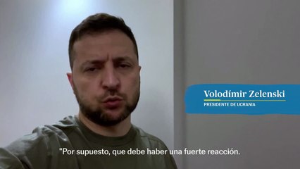 Zelenski: "Todo militar ruso que dispare contra la central de Zaporiyia, se convierte en objetivo"