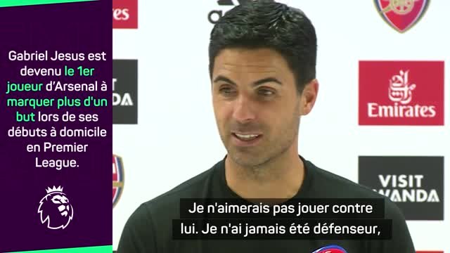 2e j. - Arteta : “Je n’aimerais pas jouer contre Gabriel Jesus”