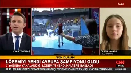 Lösemiyi yendi, Avrupa şampiyonu oldu