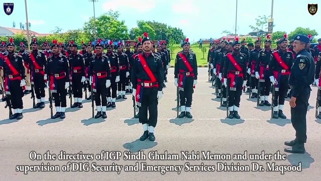 Commandos of Special Security Unit (SSU) doing march-past on the occasion of 75th Independence Day in Islamabad.