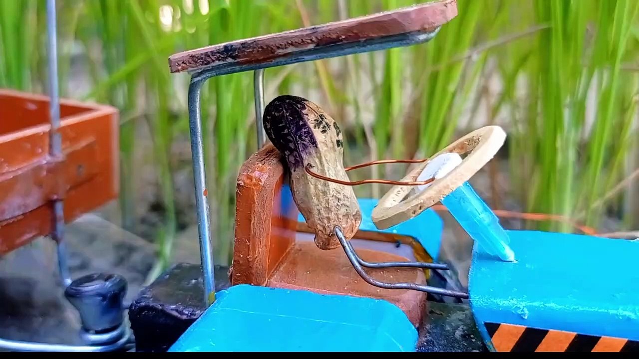 diy tractor making miniature for high power full water pump engine science project||