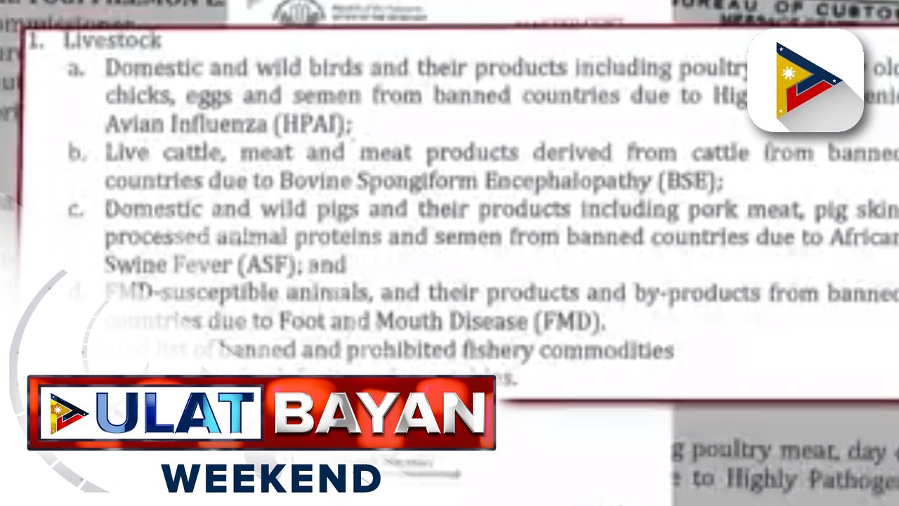 BOC, hinigpitan ang pagbabantay sa pagpasok ng agricultural products mula sa mga bansang may umiiral na sakit ng hayop