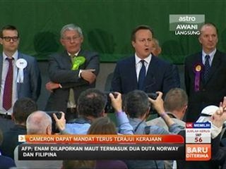 David Cameron dapat mandat terus terajui kerajaan