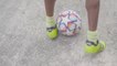Kid Does Football Dribbling Speedily