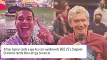 Arthur Aguiar conta o que fez com o prêmio do 'BBB' e Serginho Groisman revela fama antiga do cantor