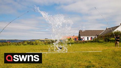 Bubbleologist couple sets world record for largest ever 'bubble net'